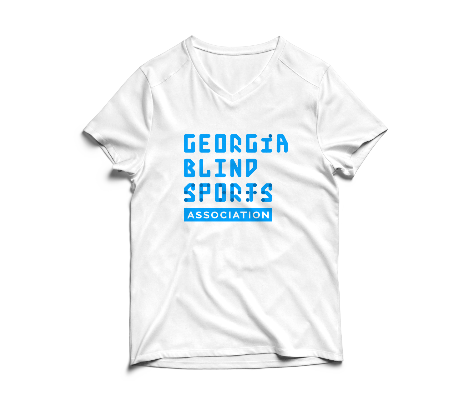 t-shirt with Georgia Blind Sports Association logo